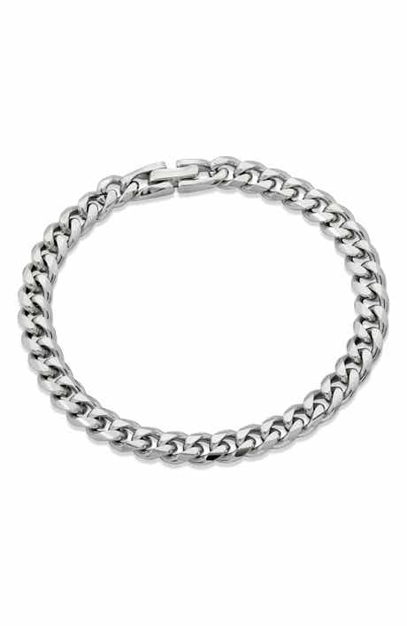 SAVVY CIE JEWELS Flat Curb Chain Bracelet