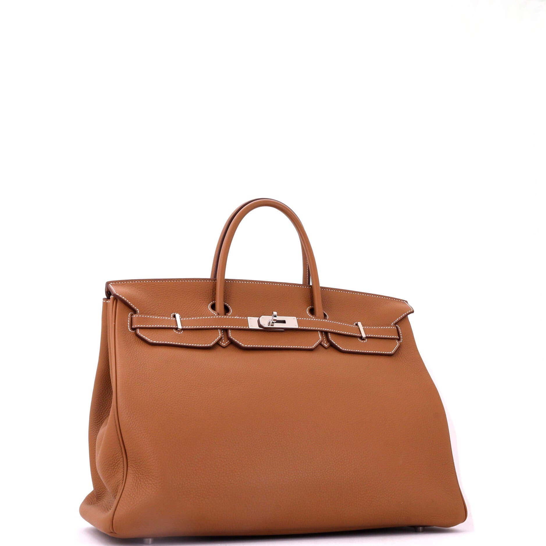 Birkin Handbag Brown Togo with Palladium Hardware 40, Alternate, color, Metallic Gold