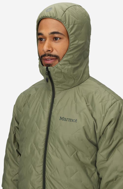 Marmot Monoquilt Zip Hoodie In Green