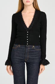 WAYF x Rose Lola Carolyn Lace Trim Cardigan