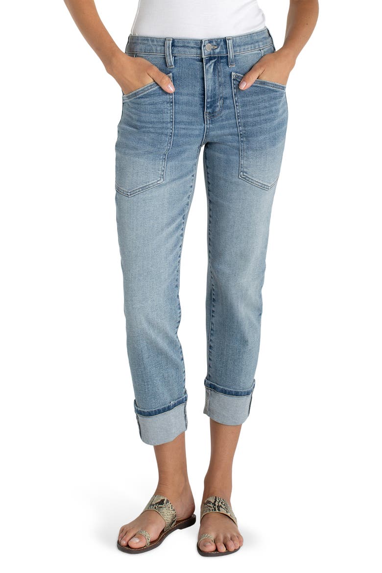 Marley Cuffed Crop Girlfriend Jeans, Main, color, CRUISE