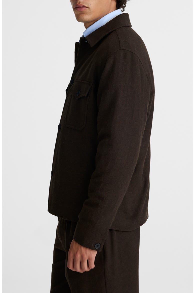 Patch Pocket Wool Blend Jacket, Alternate, color, CHOCOLATE