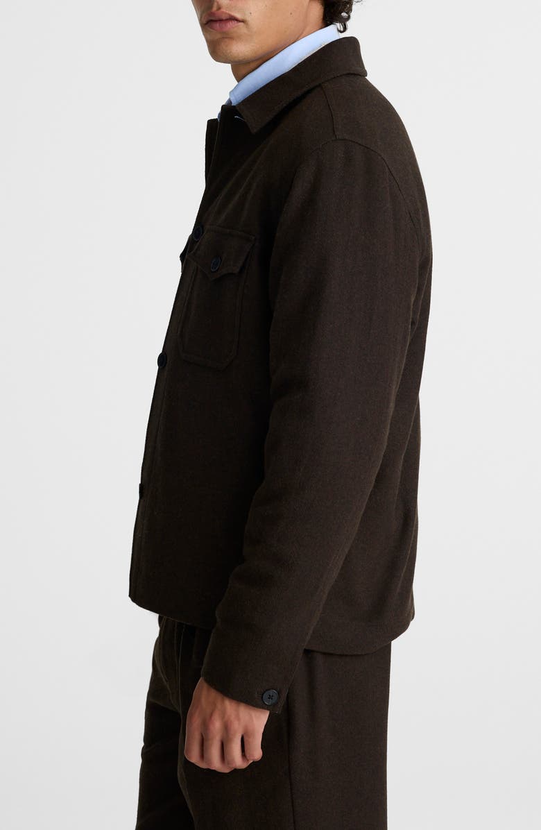 Madewell Patch Pocket Wool Blend Jacket, Alternate, color, Chocolate