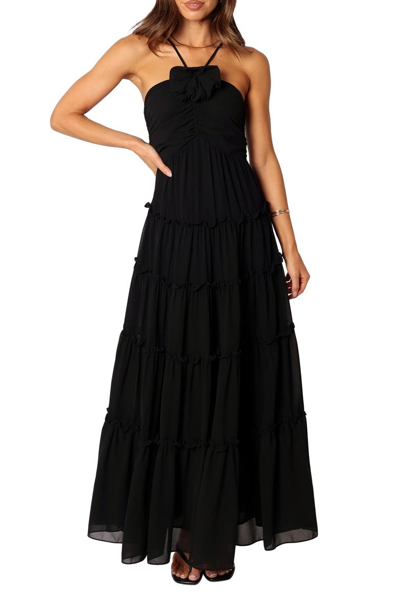 Dottie Maxi Dress, Main, color, BLACK