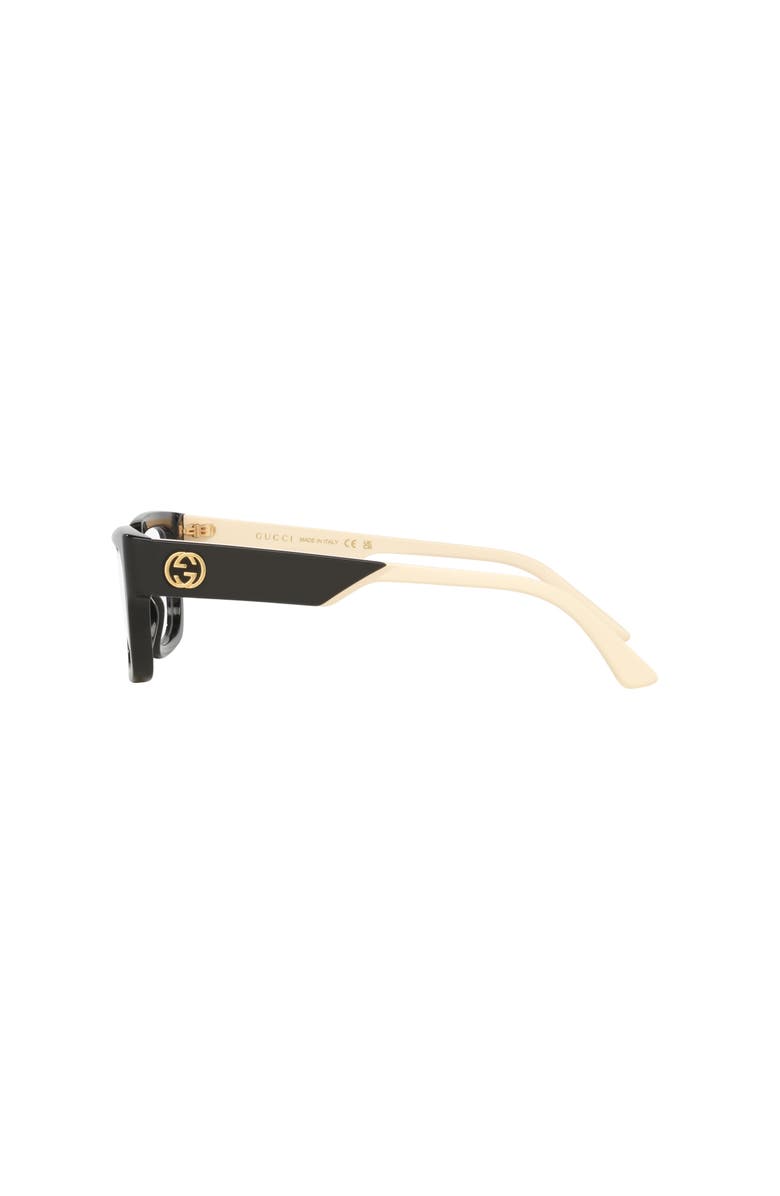Gucci 53mm Cat Eye optical glasses, Alternate, color, Black