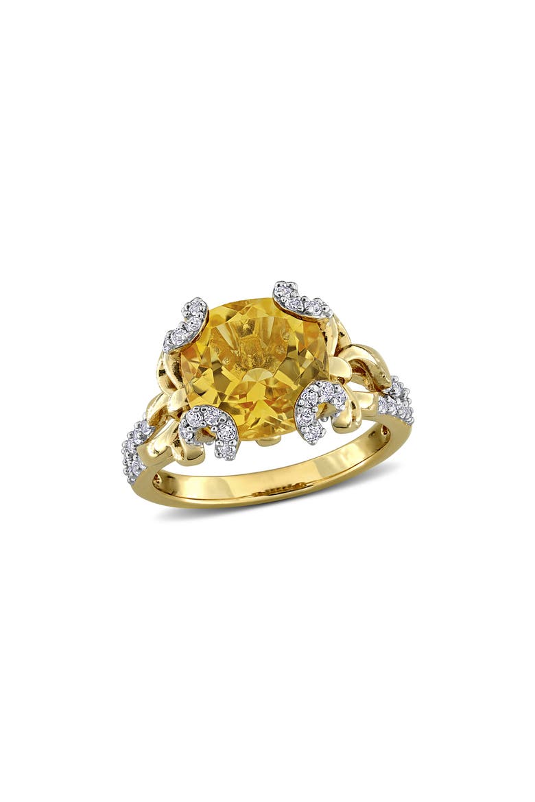 Citrine & White Topaz Ring, Main, color, GOLD