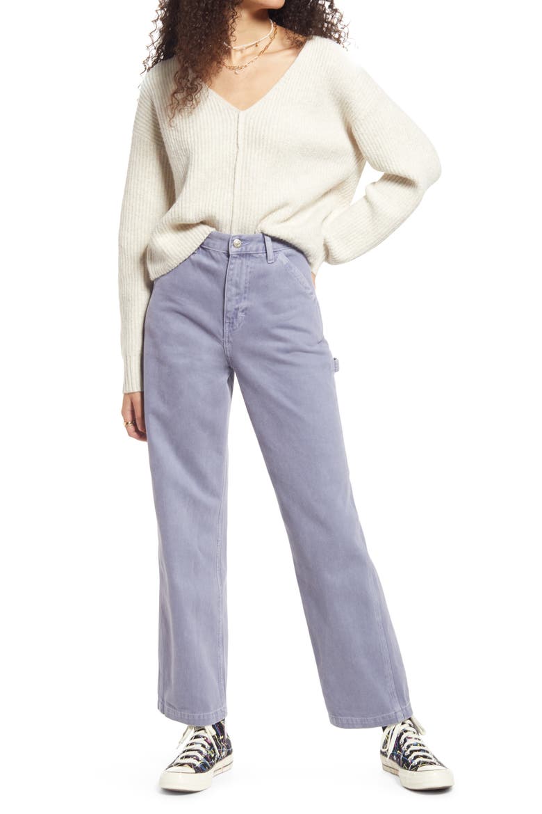 Weekend V-Neck Sweater, Alternate, color, BEIGE OATMEAL LIGHT HEATHER