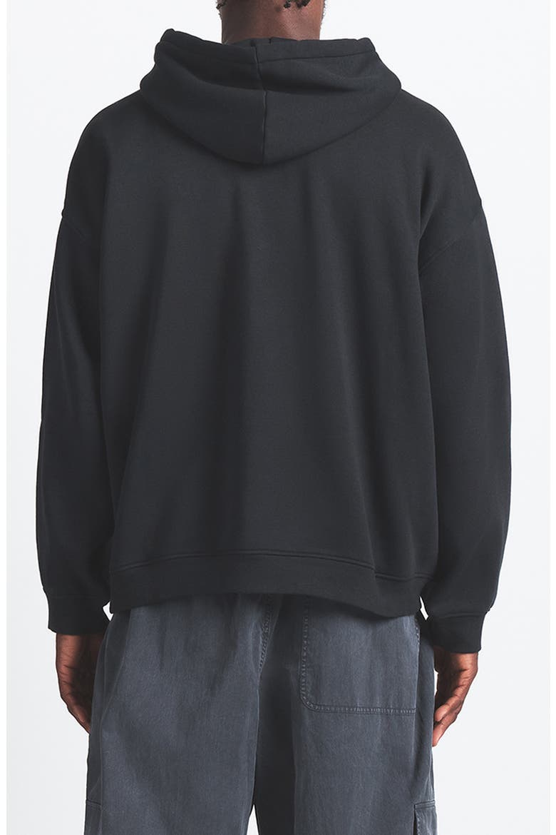 FLEECE LOUNGE RELAXED HOODIE, Alternate, color, WASHED ONYX