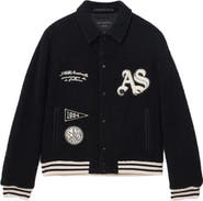 AllSaints Baum Wool Blend Baseball Jacket
