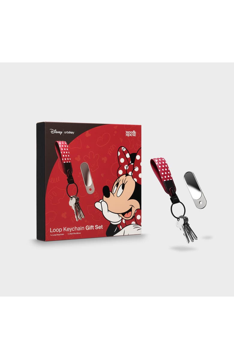 Orbitkey Disney Loop Keychain + Nail File Mirror Kit, Main, color, Minnie Mouse