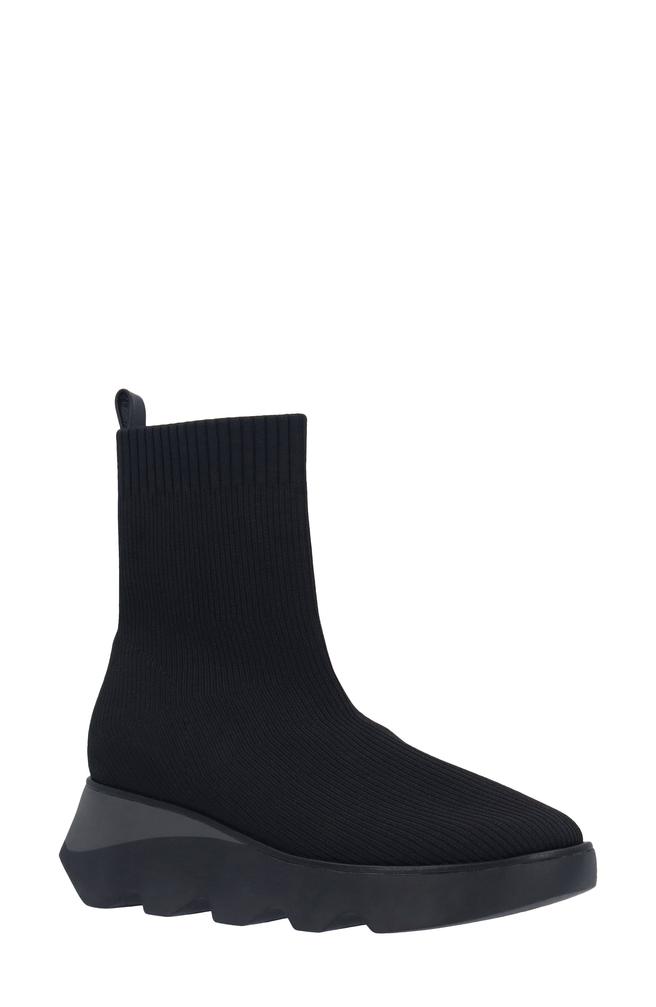 Hindly Knit Bootie, Main, color, BLACK