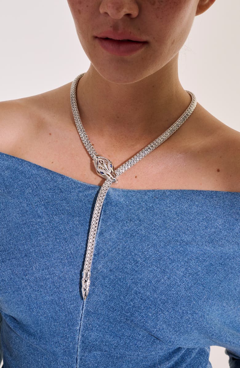 John Hardy Naga Y Necklace, Sterling Silver, 7.5mm, Alternate, color, Silver