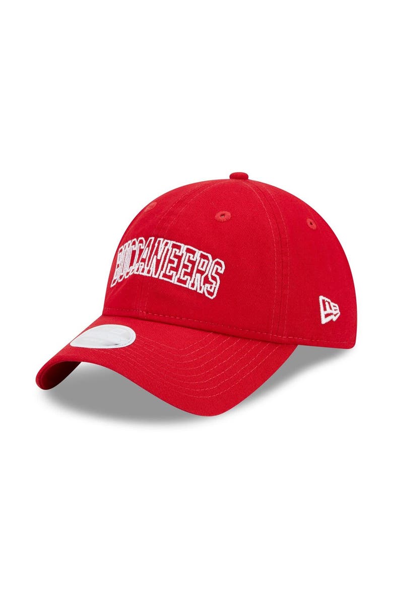 Women's New Era Red Tampa Bay Buccaneers Collegiate 9TWENTY Adjustable Hat, Main, color, Red