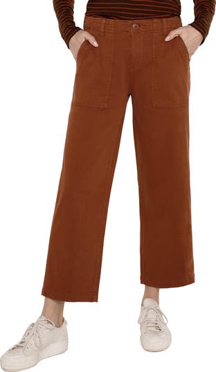 Liverpool Pull-On Wide Leg Pants in Cream and Blue Multi Stripe