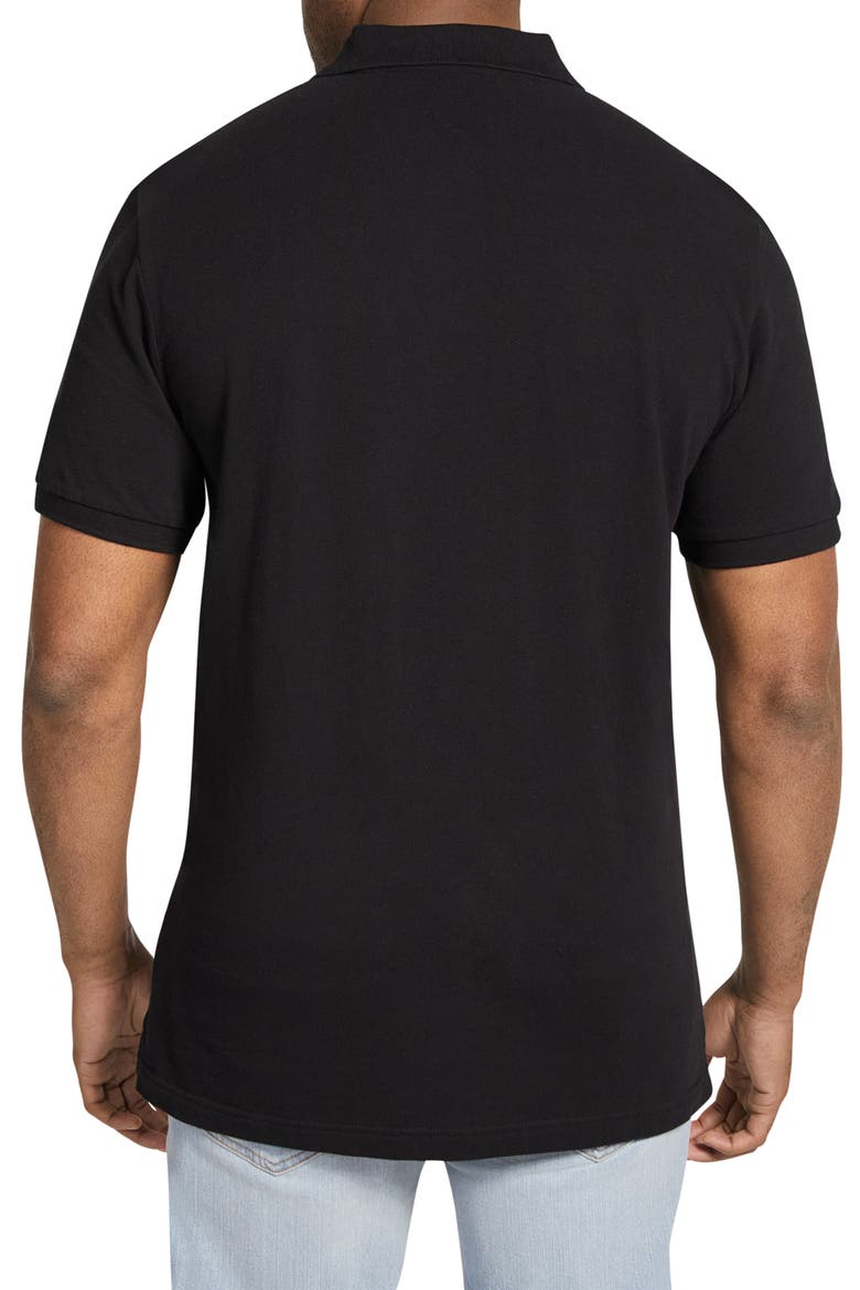 Lester Vertical Stripe Quater Zip Polo, Alternate, color, BLACK