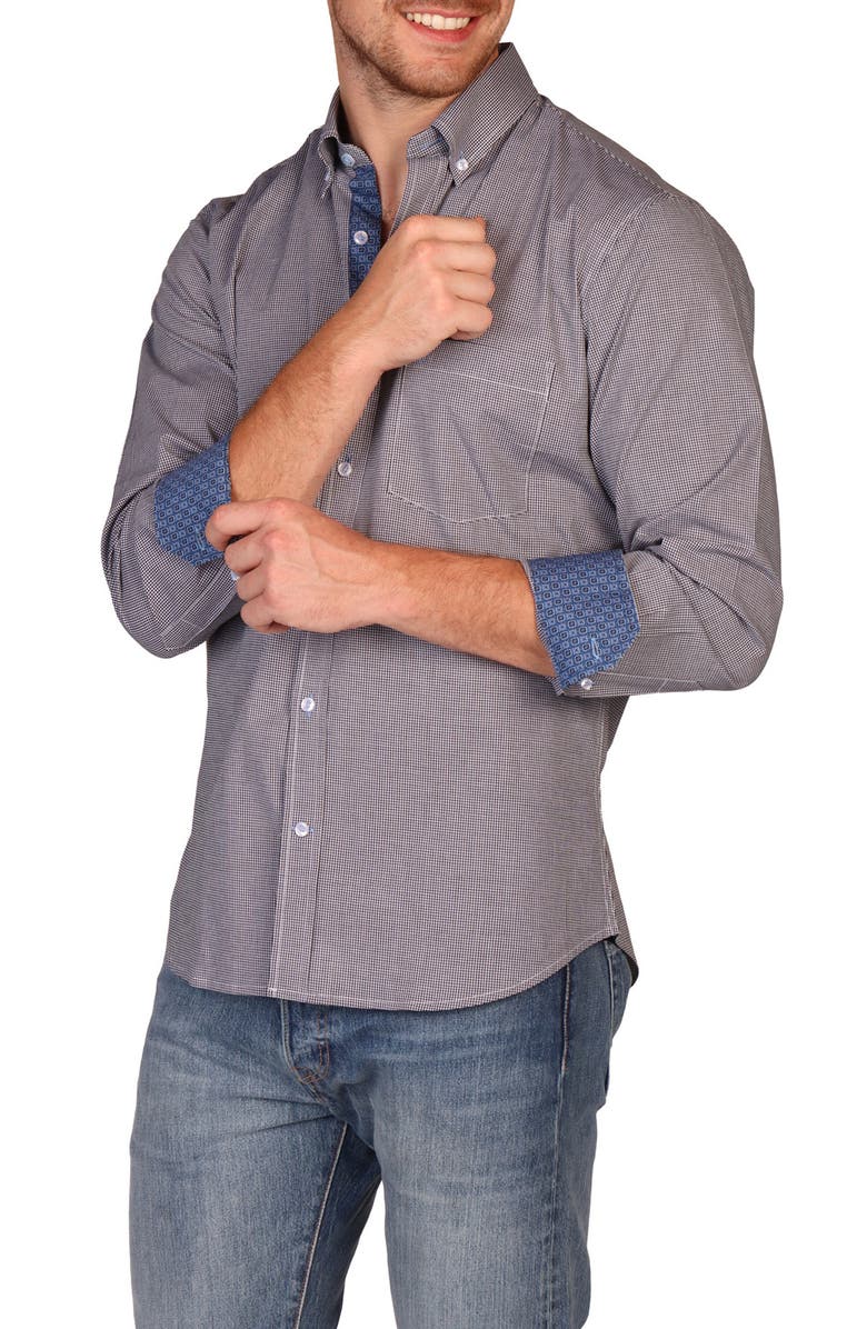 TailorByrd Classic Fit Stretch Cotton Button-Down Shirt, Alternate, color,