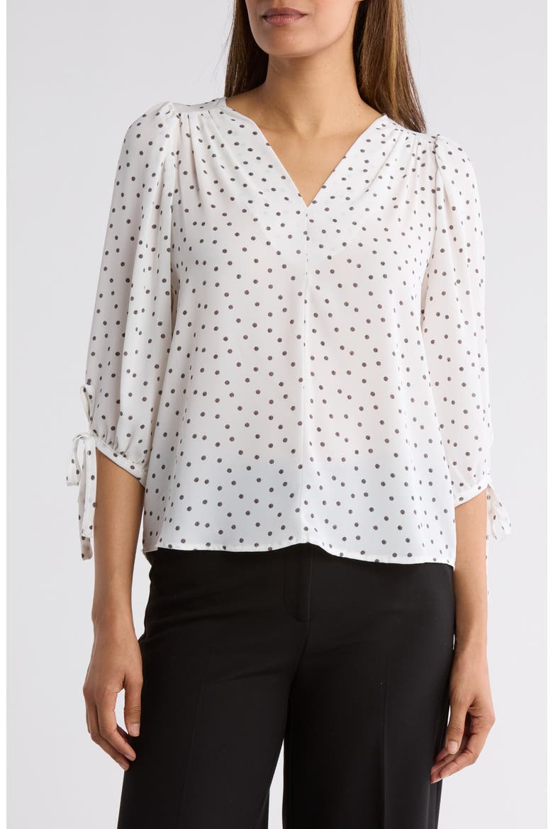 Polka Dot Top, Main, color, IVORY