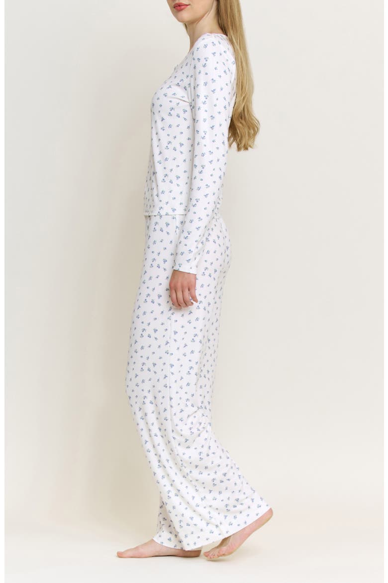 Blissful Pointelle Pajamas, Alternate, color, IVORY DITSY