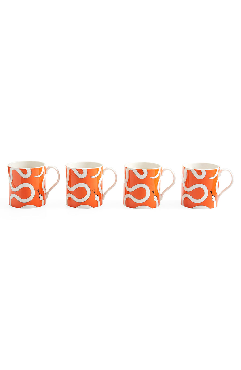 Jonathan Adler Eden Mug Set, Main, color, Poppy Orange