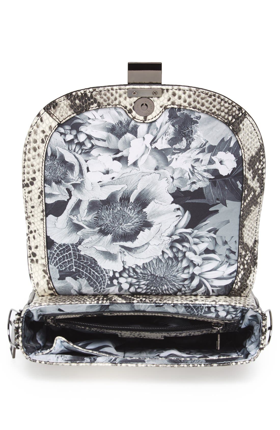 'Large Exotic' Crossbody Bag, Alternate, color, BLACK