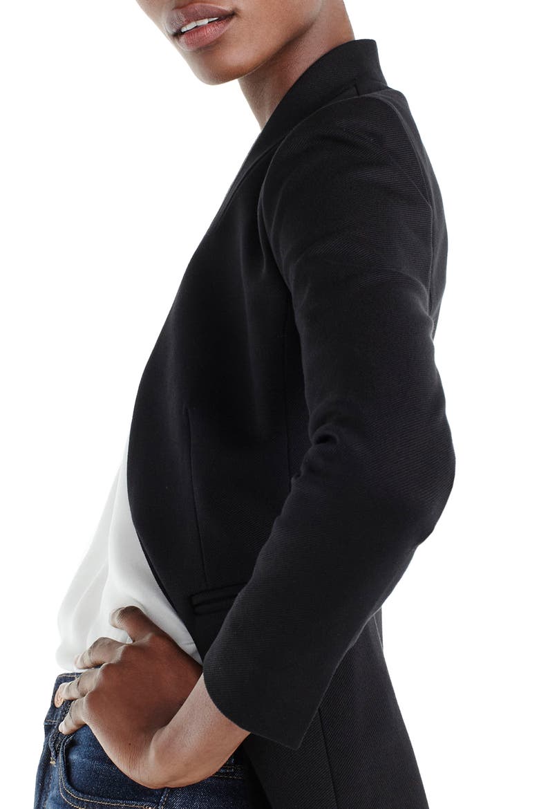 Going Out Blazer, Alternate, color, BLACK