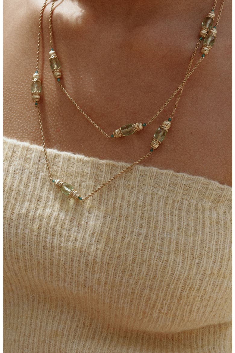 Nut Fairy Necklace, Alternate, color, Green & Gold