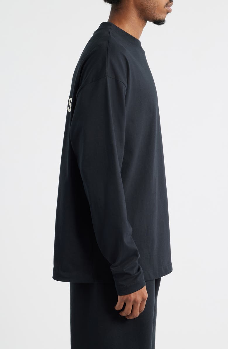 Fear of God Essentials Classic Fit Long Sleeve Logo Graphic T-Shirt, Alternate, color, Vintage Black