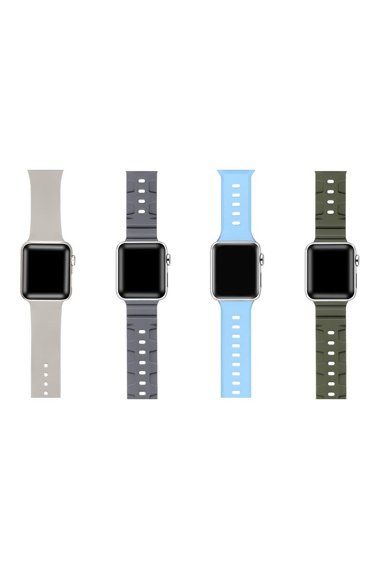 Assorted 4-Pack Silicone Apple Watch® Watchbands, Alternate, color, ASSORTED