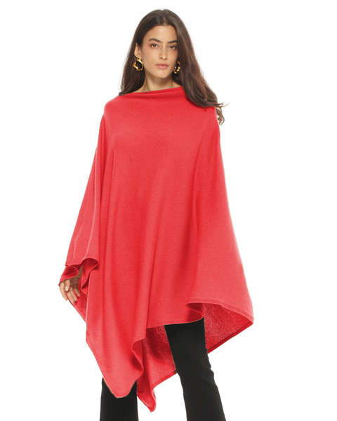 Pure Cashmere Long Poncho