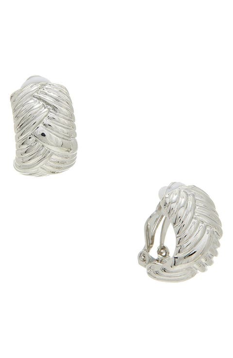 Woven Clip-On Earrings
