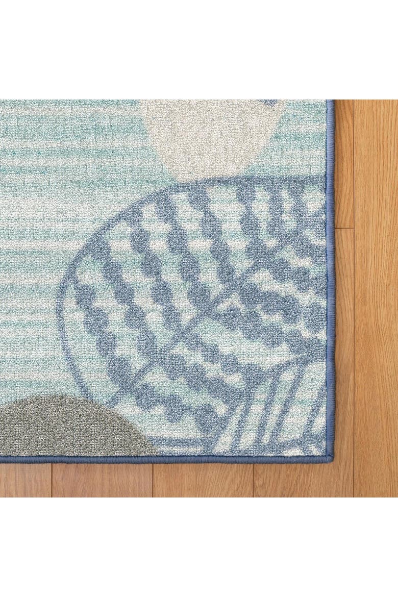 Sense of Place Blue Leaf Carpet - 6' X 9', Alternate, color, Blue Leaf