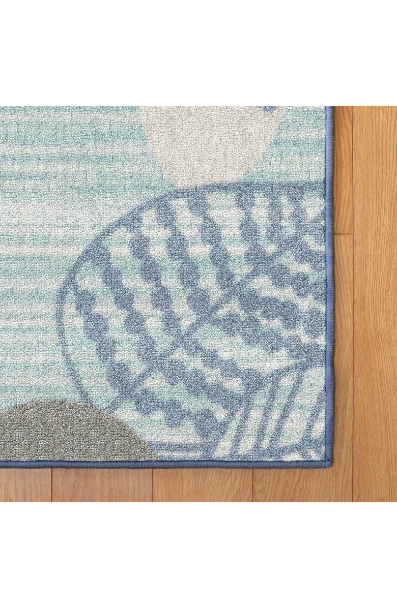 Kaplan Early Learning Company Sense of Place Leaf Carpet - Blue - 4' x 6' Rectangle, Alternate, color, Blue