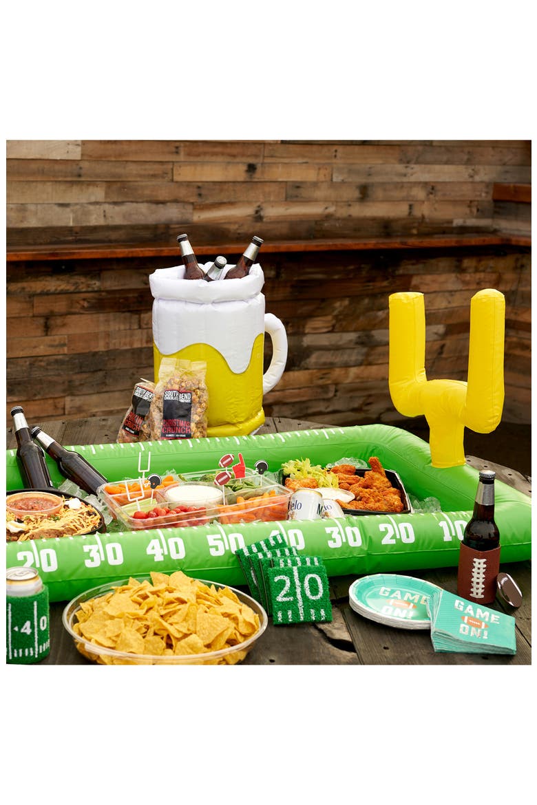 Football Field Inflatable Cooler, Alternate, color, GREEN