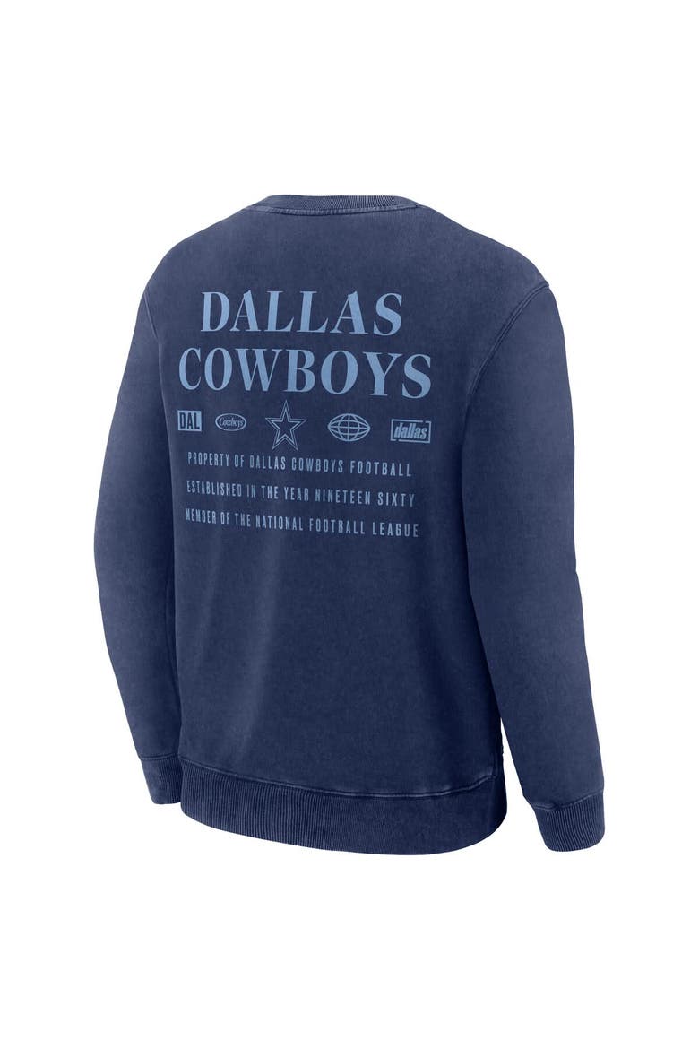 Men's Fanatics Navy Dallas Cowboys Deep Route Pullover Sweatshirt, Alternate, color, Navy