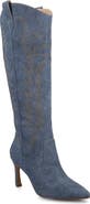 Journee Collection Laramie Knee High Western Boot