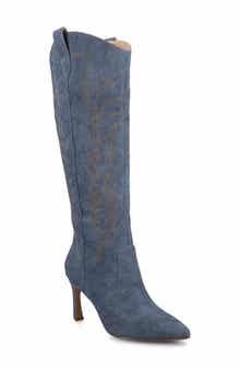 Journee Collection Laramie Knee High Western Boot