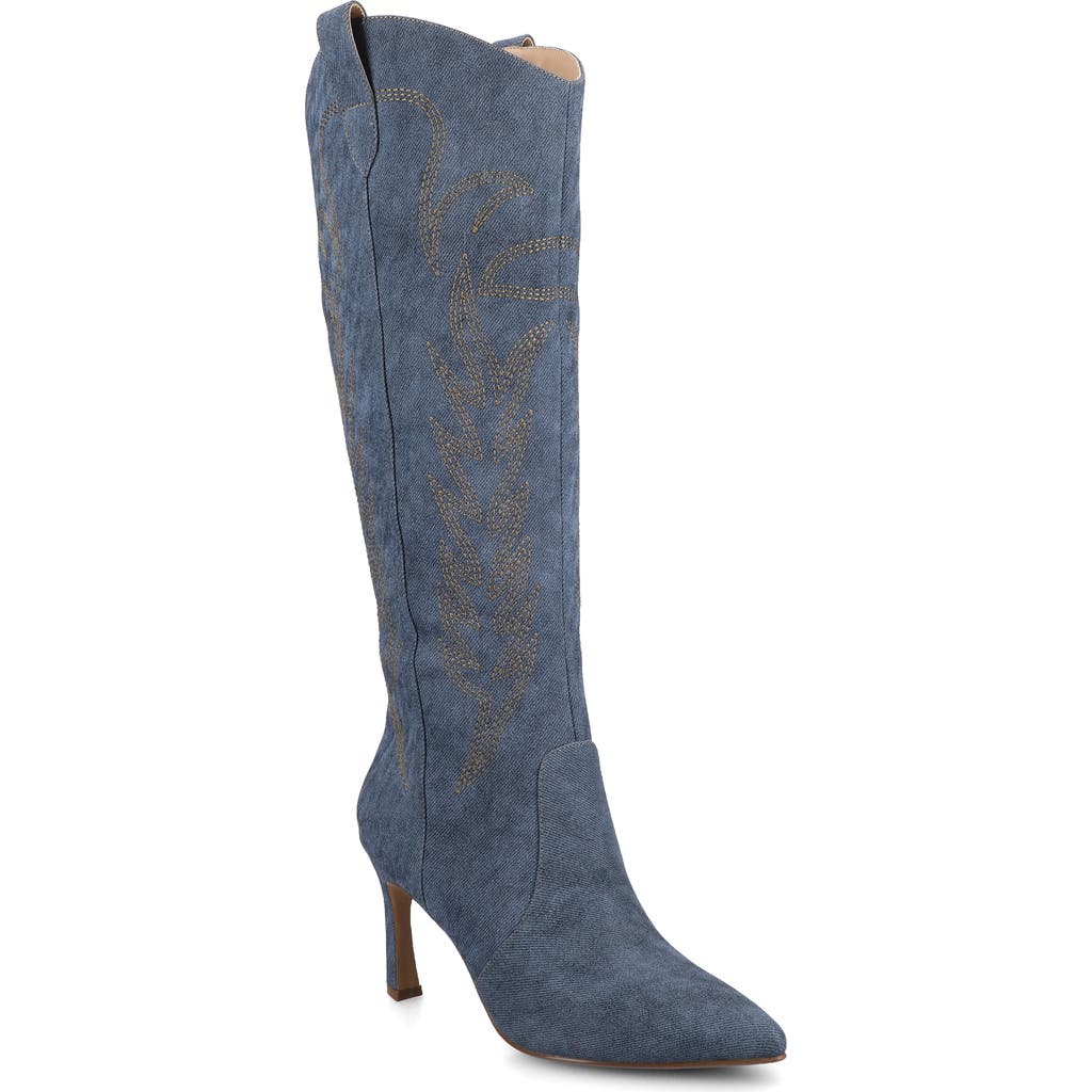 Journee Collection Journee Womens Laramie Knee High Western Boots