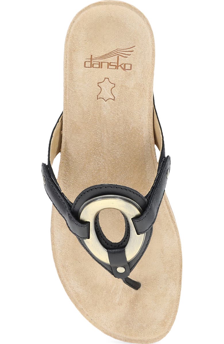 Dansko Rosalia Flip Flop, Alternate, color, Black