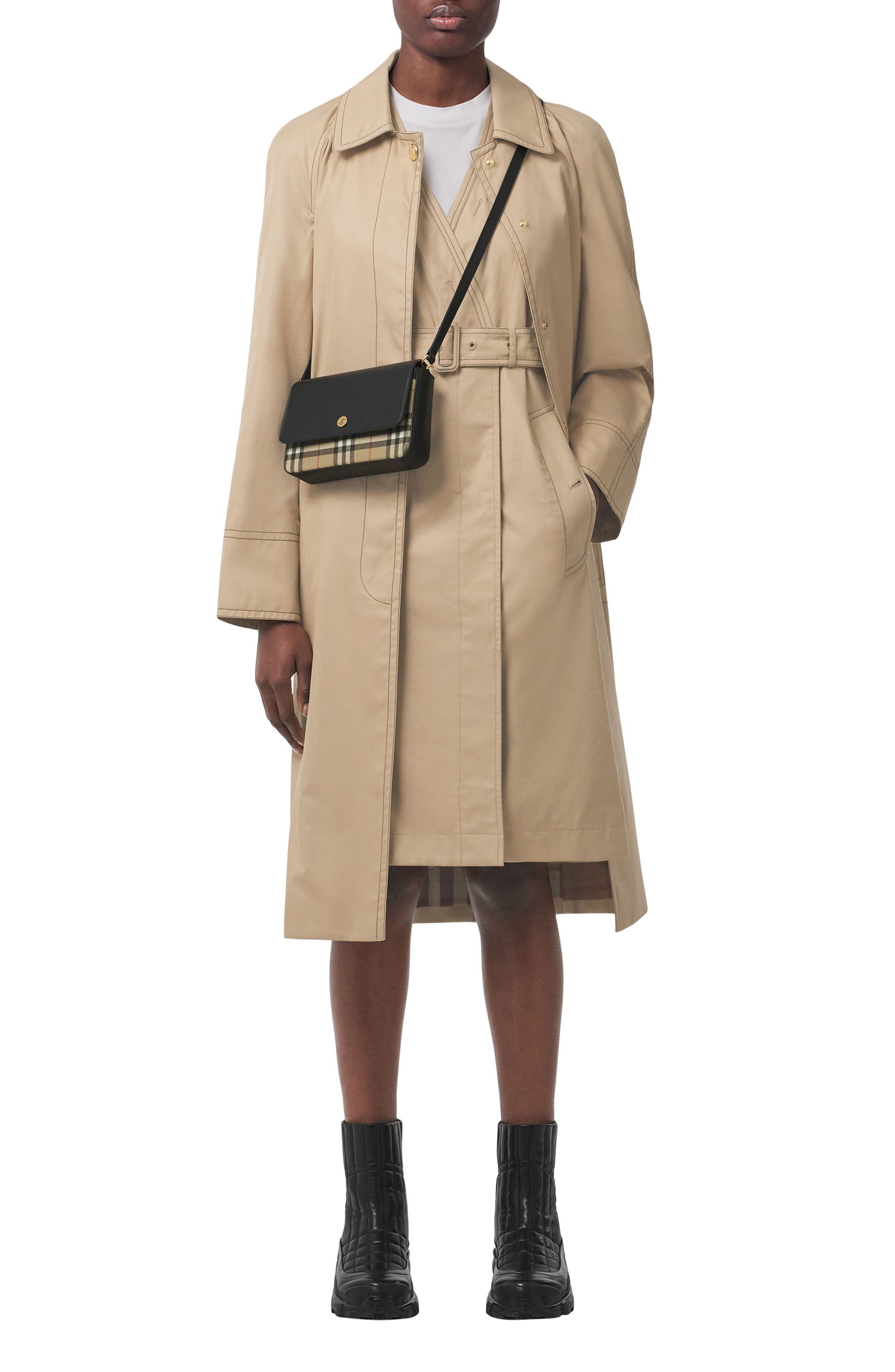 Burberry New Hampshire Canvas & Calfskin Crossbody Bag, Alternate, color, 