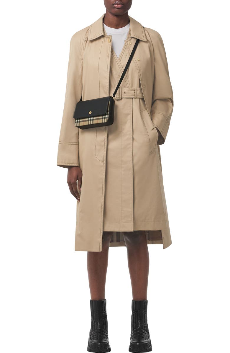 Burberry New Hampshire Canvas & Calfskin Crossbody Bag, Alternate, color,