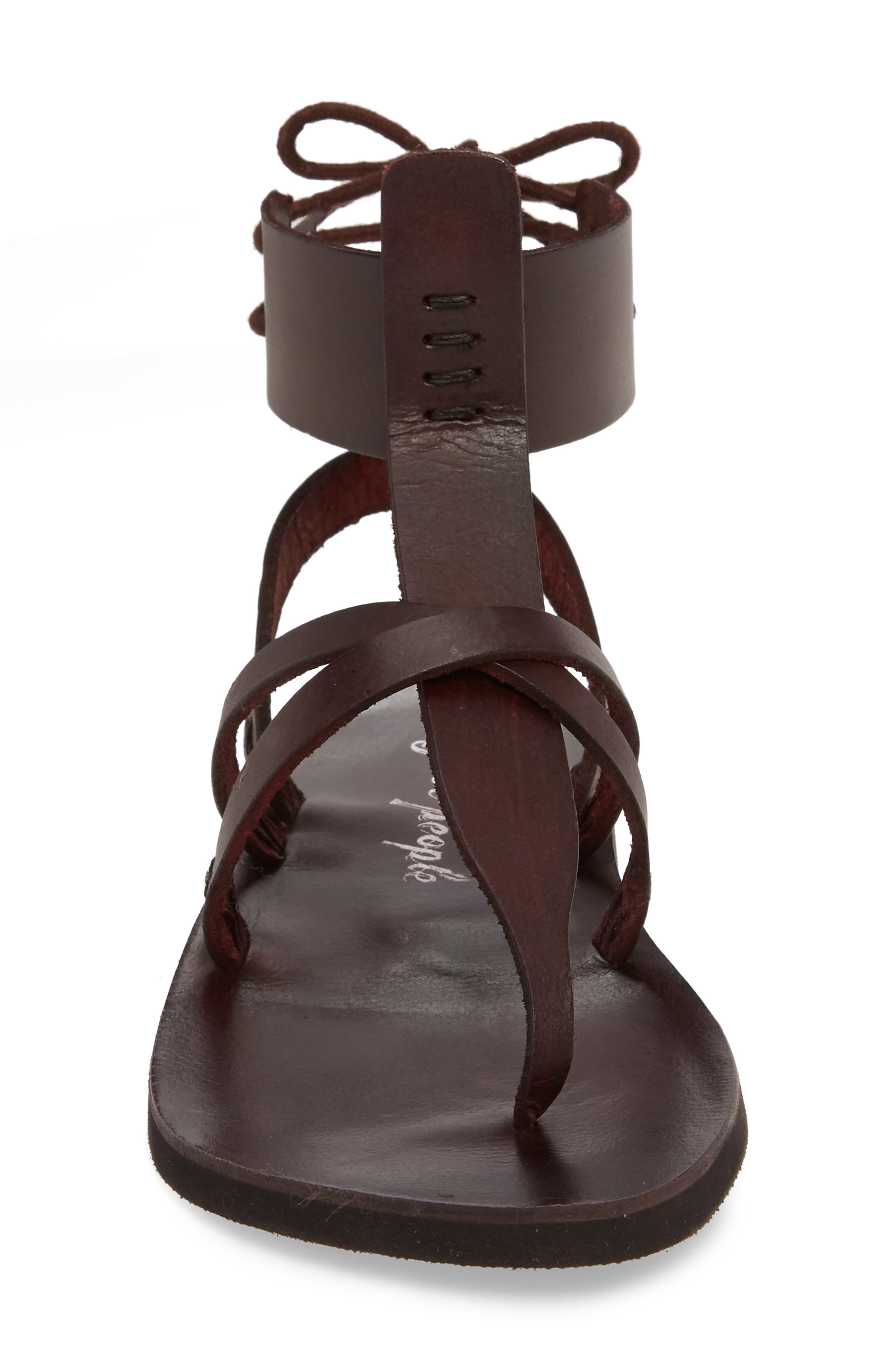 Free People Vacation Day Sandal, Alternate, color, Dark Red