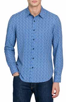 CONSTRUCT Paisley Print Stretch Dress Shirt