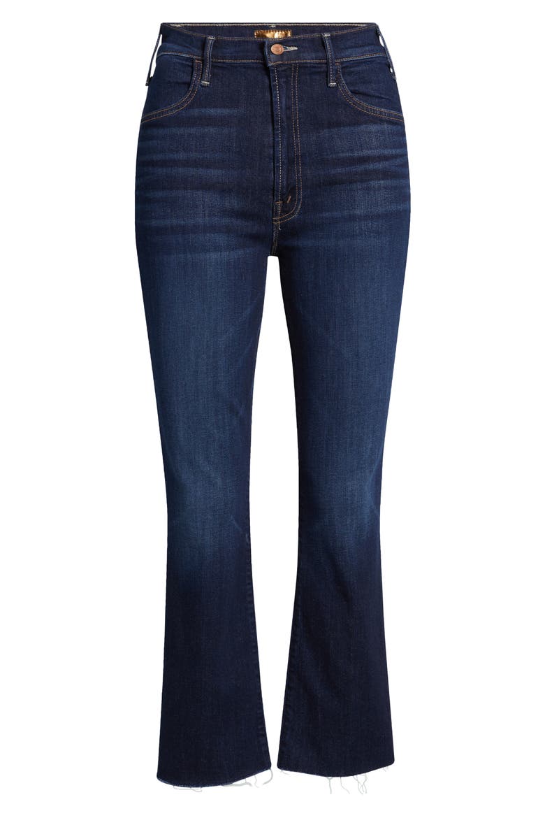 The Lil Hustler Frayed High Waist Ankle Bootcut Jeans, Alternate, color, OFF LIMITS
