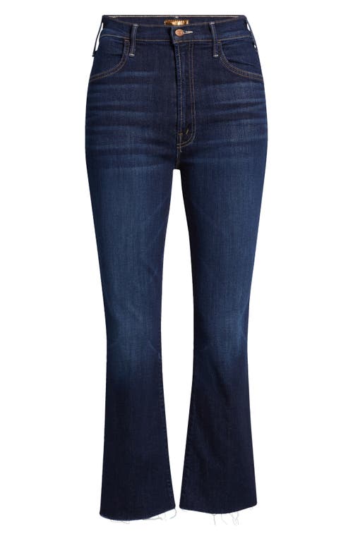 Mother The Lil Hustler Frayed High Waist Ankle Bootcut Jeans In Off Limits