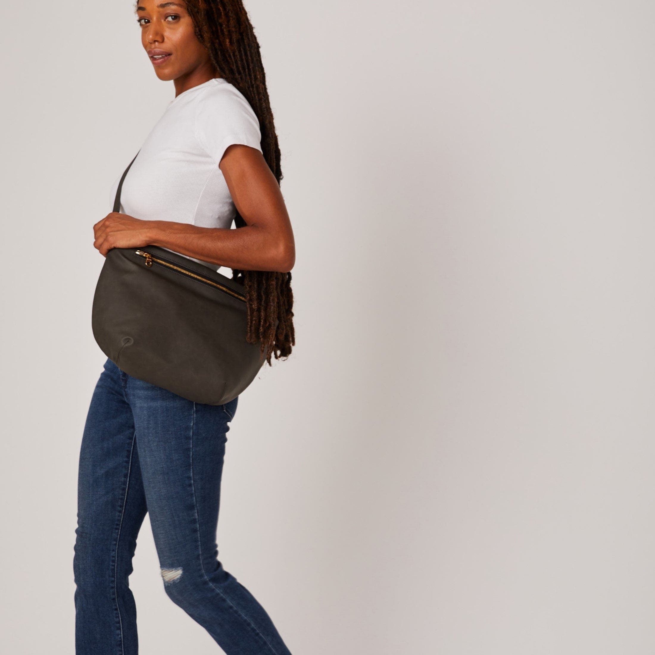Pineapple Hobo Fanny Bag, Alternate, color, Dark Grey