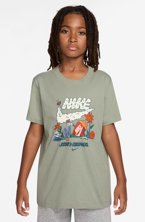 Kids' Boxy Rest & Recover Cotton Graphic T-Shirt (Little Kid & Big Kid)