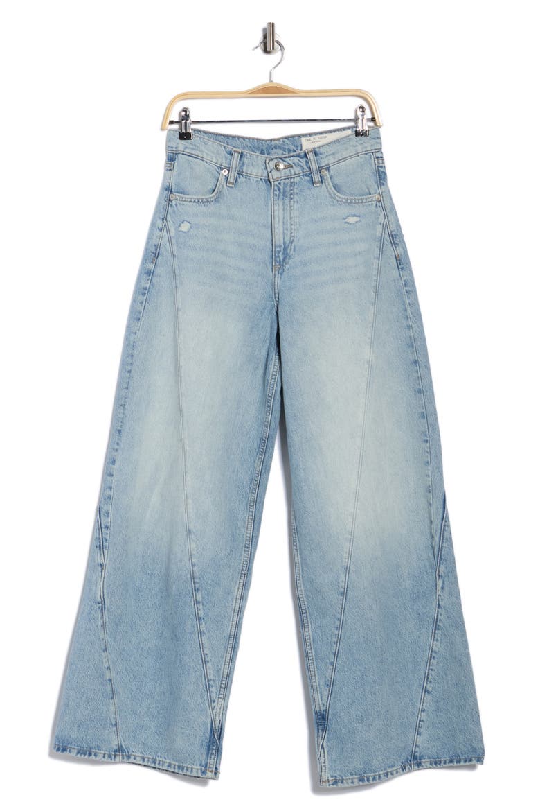 Serena Splice High Waist Wide Leg Jeans, Alternate, color, OCONEE