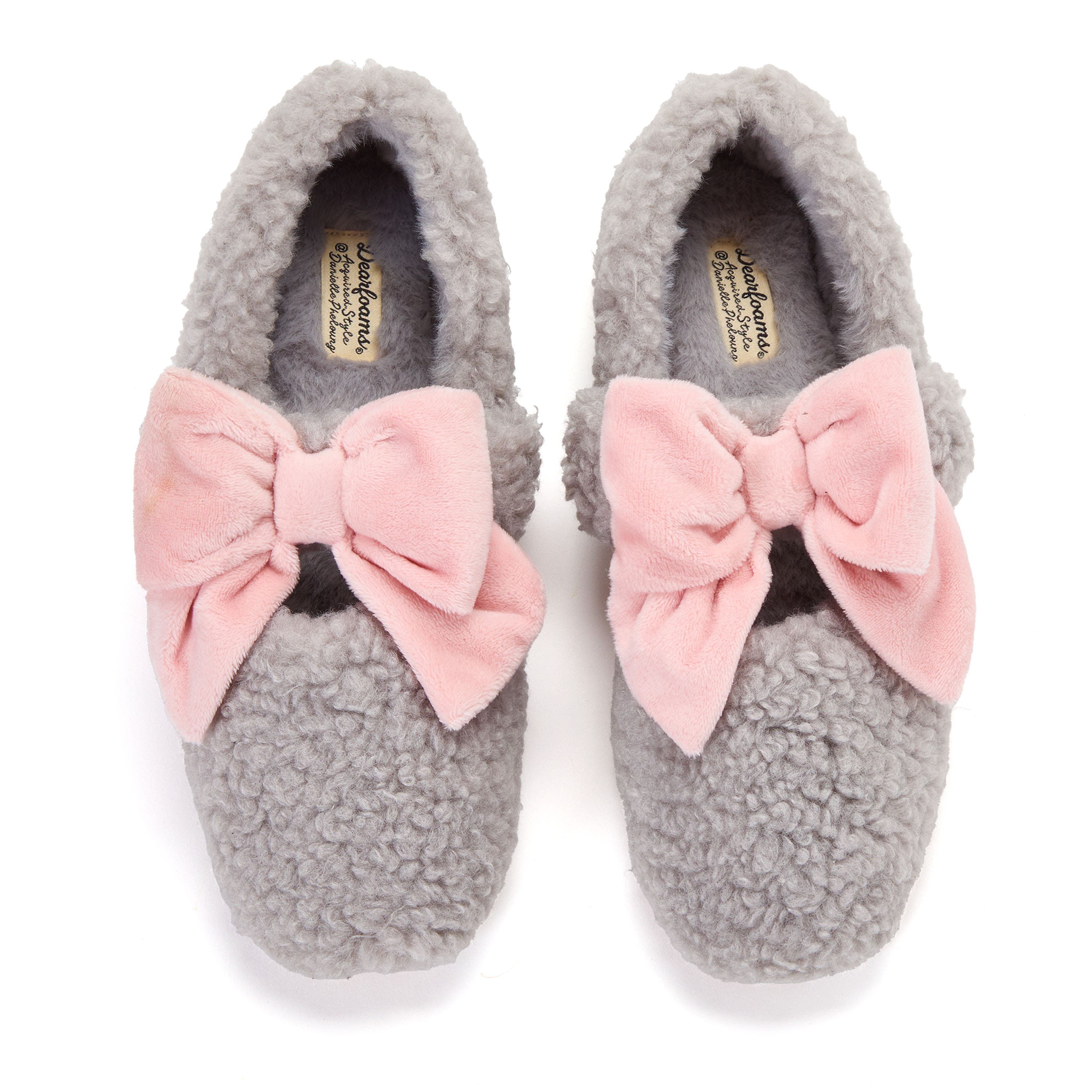 DEARFOAMS Maryanne Luxe Teddy Maryjane, Alternate, color, Grey