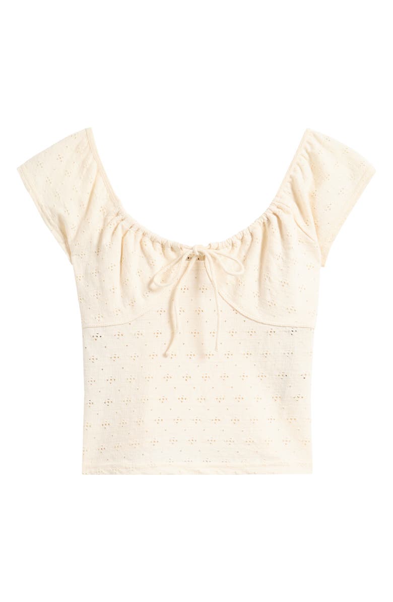 Billabong Mia Eyelet Crop Top, Alternate, color, Whitecap