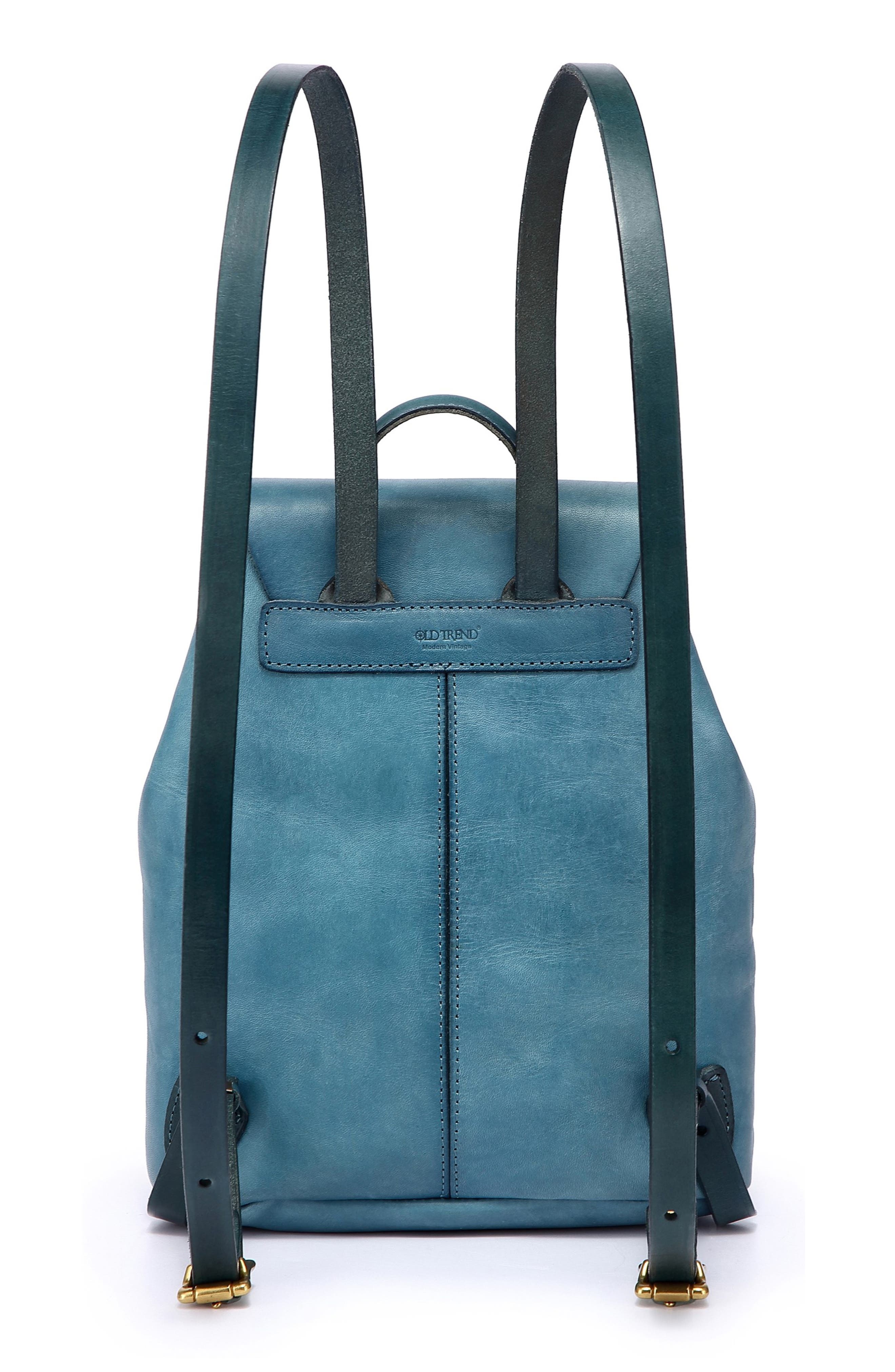 Isla Small Leather Backpack, Alternate, color, TURQUOISE